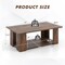 41 Inch Modern Coffee Table with Storage Shelf for Home and Office